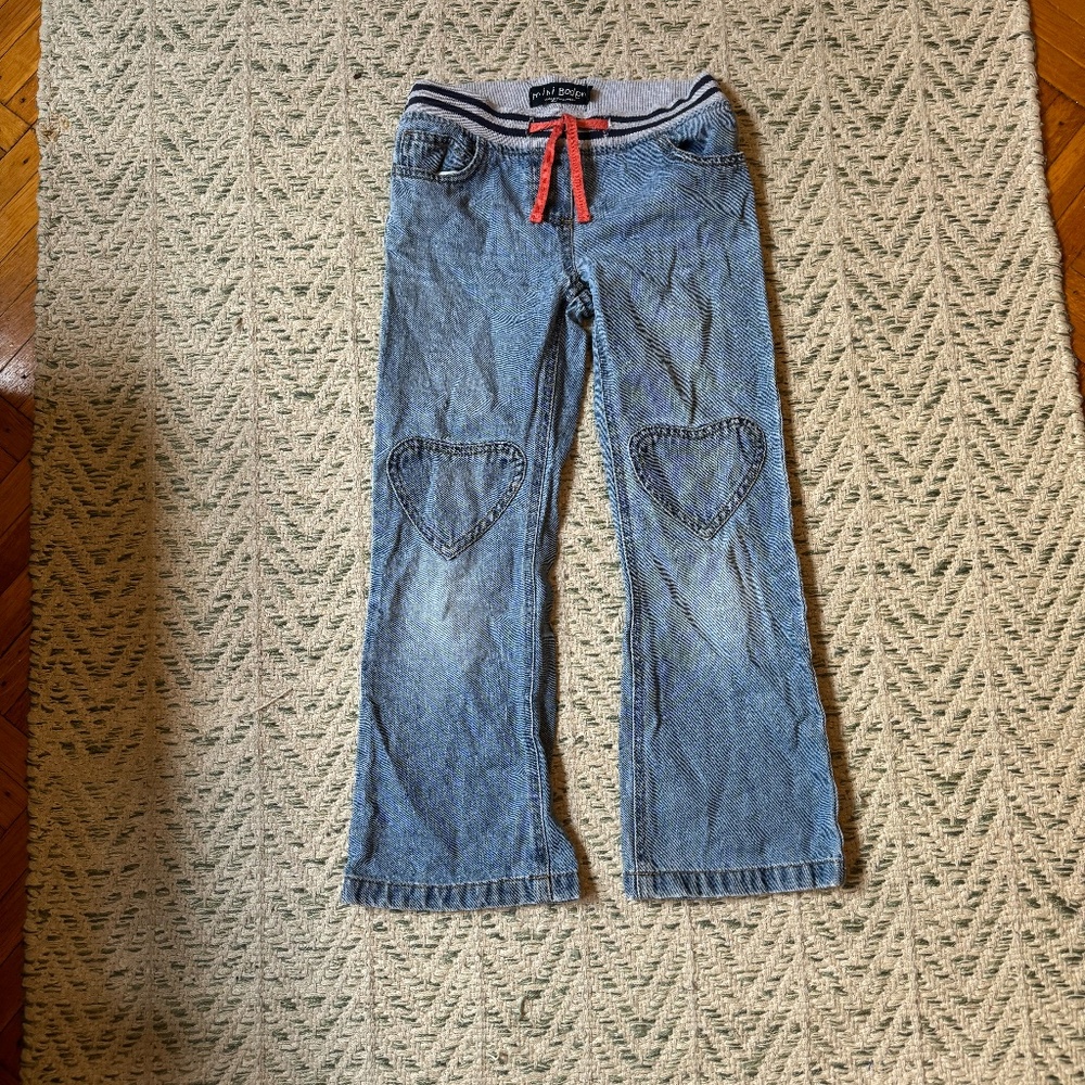 Mini Boden Heart Jeans Girls size 8